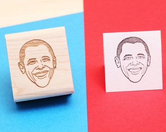 Barack Obama - Rubber Stamp Portrait