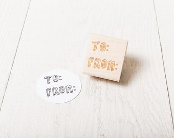 To and From - Rubber Stamp