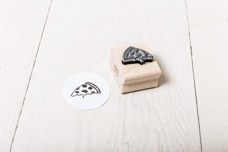 Pizza Slice Rubber Stamp image 2