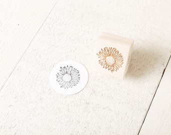 Wild Sunflower - Floral Rubber Stamp