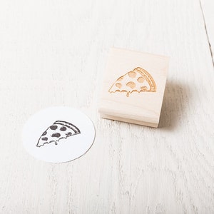 Pizza Slice Rubber Stamp image 1