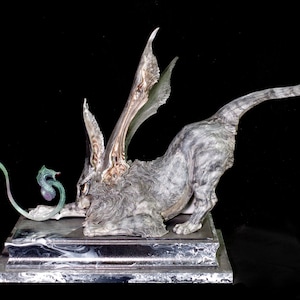Moon Lion - hand-painted Collectible fantasy figure - FREE SHIPPING