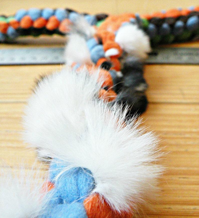 Triple Braided Fleece Dog Tug Toy, With Optional Rabbit Fur Etsy