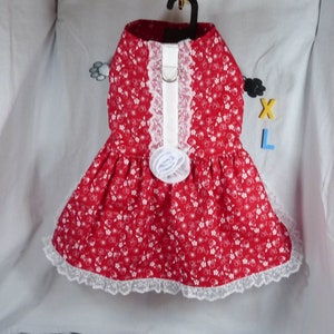Dress X Large Dog Red Top and Poppy Skirt Faux Jewels at Waist