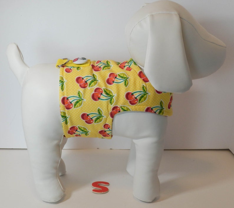 Harness Yellow with Cherries Small Dog