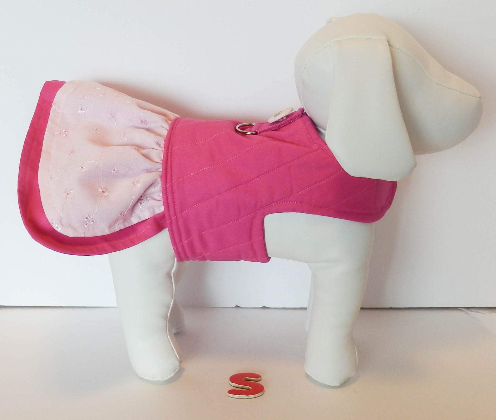 Dress Harness Small Dog Bright Pink with Lace Apron Etsy