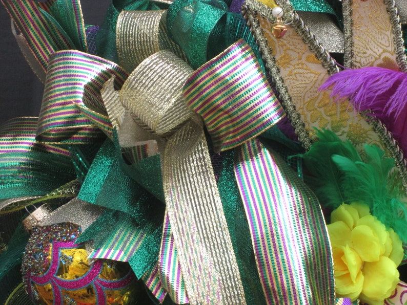 Front Door Wreath, Mardi Gras Wreath for Front Door Mardi Gras Wreath Mask Wreath New Orleans Wreath Fat Tuesday Wreath
