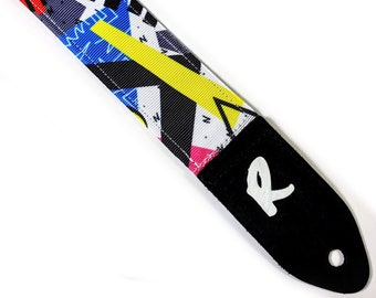 80's Throwback Ukulele Strap  -Colorful Handmade Ukulele Strap-Cool Ukulele Strap-Button Ukulele Strap 1.5 Inch 38cm