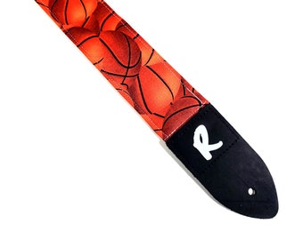 Basketball Guitar Strap - Orange Basketball Guitar Strap-Double Padded and Comfortable -