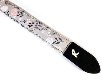 Grey Dandy Lion Guitar Strap - Dandy Lion Guitar Strap - Adjustable -Double Padded-Durable-Super Soft