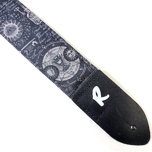 Sun Moon Guitar Strap - All Seeing Eye Guitar Strap - Spells and Potions Guitar Straps - Double Padded - Comfortable -Electric Acoustic Bass