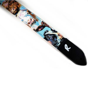 Cow Guitar Strap - Cow Faces Adorable Cow Guitar Straps -Double Padded - Hand Crafted