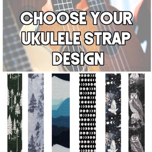 Ukulele Strap - Your Choice Ukulele Strap - Double Padded Comfortable Button Ukulele Strap-