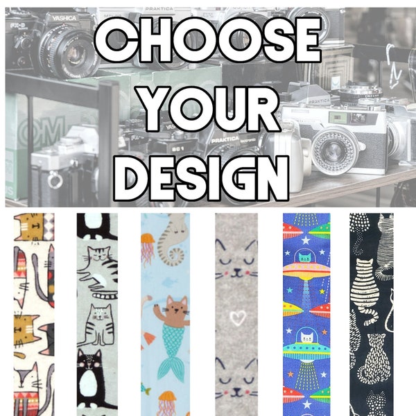 Camera Strap - Your Choice Camera Strap, Sweater Cats, Ocean Cats, Space Cats - Double Padded Comfortable-DSLR / SLR