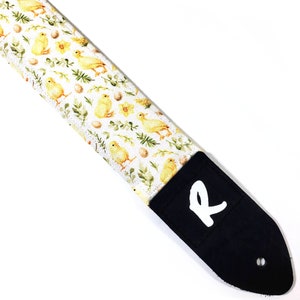 Duckling Chick Guitar Strap - Baby Chicken and Duck Guitar Strap-  Handmade Guitar Strap - Country Guitar Strap - Double Padded Comfortable