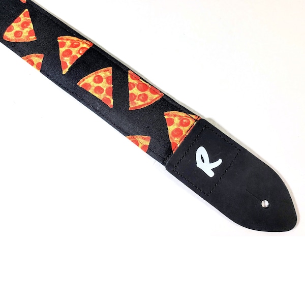 Pizza Guitar Strap- Pepperoni Pizza Guitar Strap - Za Guitar Strap-Pepperoni Guitar Strap- Double Padded- Comfortable-