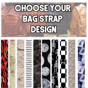Crossbody: kies je ontwerp Gitaarstijl tasriem - aangepaste hardwarekleur - verstelbaar - dubbel gewatteerd - duurzaam