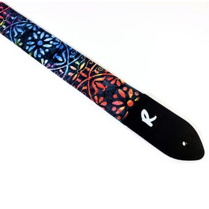 Decorative TIE DYE Print Guitar Strap - Colorful - Retro