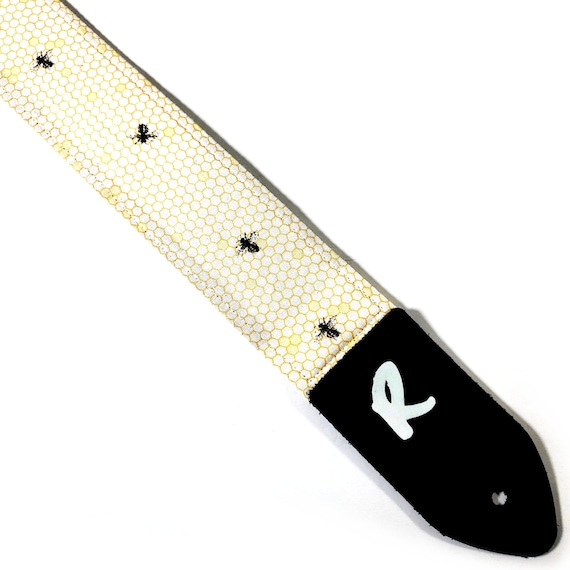 Honey Bee Guitar Strap Bee Honey Comb Guitar Strap Bee Guitar