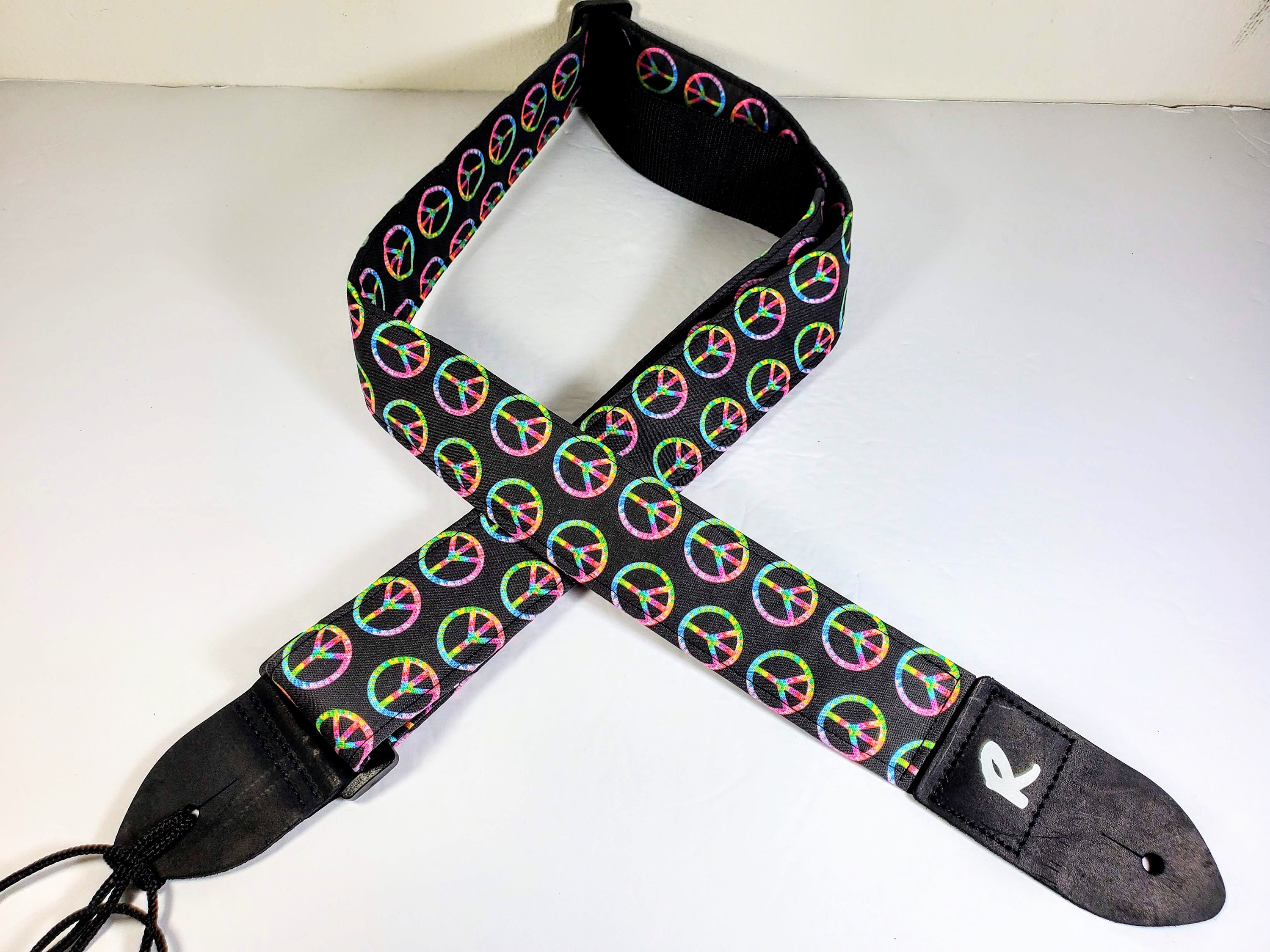 Peace sign guitar strap deals