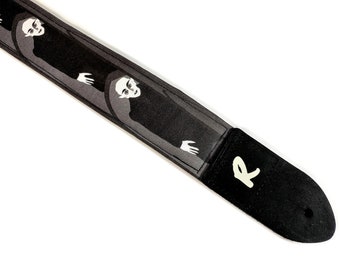 Nosferatu Guitar Strap - Nosveratu Guitar Strap - Dracula Guitar Strap -Vampire Guitar Strap-Fits Electric Base and Acoustic Guitars