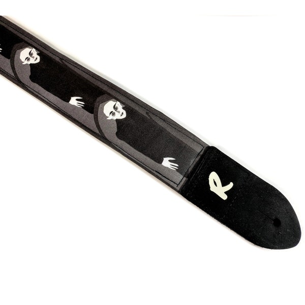 Nosferatu Guitar Strap - Nosveratu Guitar Strap - Dracula Guitar Strap -Vampire Guitar Strap-Fits Electric Base and Acoustic Guitars