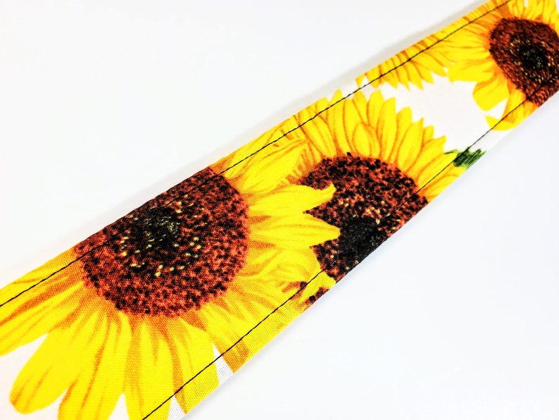 Sunflower Guitar Strap Yellow Sun Flower Guitar Strap Double Padded Comfortable-Fits Electric Base and Acoustic Guitars image 2