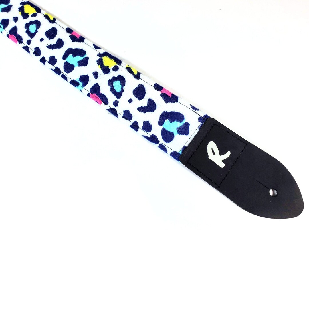 Handmade Colorful Leopard Print Guitar Strapcolorful Cheetah Guitar