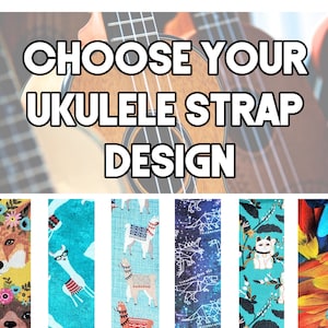 Animal Ukulele Strap - Your Choice Ukulele Strap - Double Padded Comfortable Ukulele Strap- Button Free