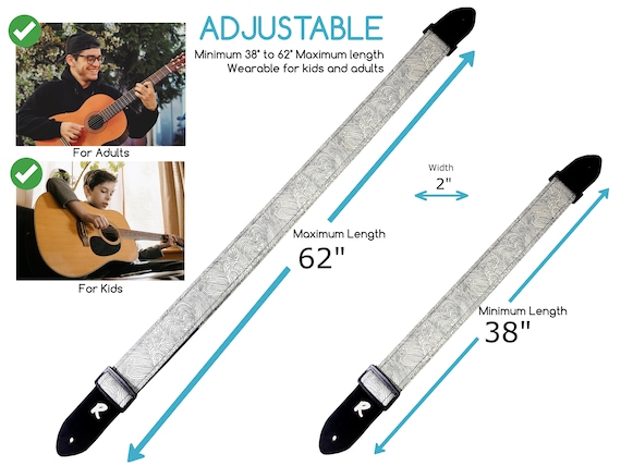 Guitare Électrique Adulte 38 Pouces Blanc Acoustique Électrique