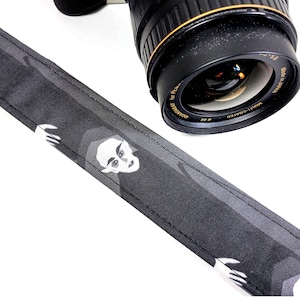 Nosferatu Camera Strap - Black and White Camera Strap - Double Padded Comfortable-DSLR / SLR