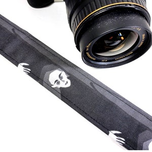 Nosferatu Camera Strap - Black and White Camera Strap - Double Padded Comfortable-DSLR / SLR