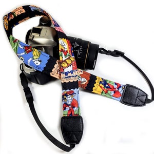 Sugar Skulls Camera Strap - Mexican Sugar Skulls Camera Strap - Double Padded Comfortable-DSLR / SLR