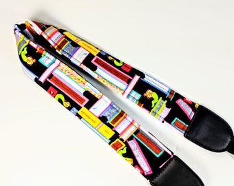 Book Ukulele Strap-Multi Colored-Double Padded - Handmade