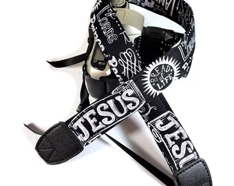 Jesus Camera Strap - Christian Religious Camera Strap - Double Padded Comfortable-DSLR / SLR