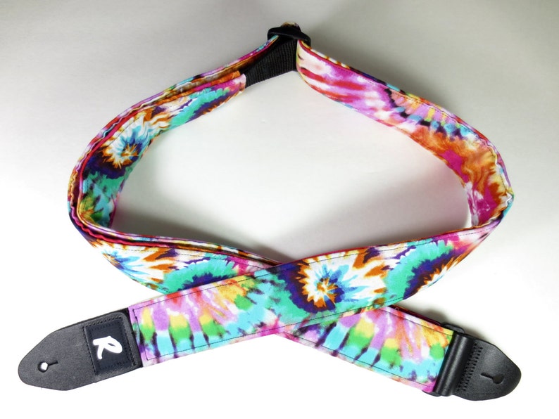 TIE DYE Print Guitar Strap 60s Hippie Groovy Guitar Etsy