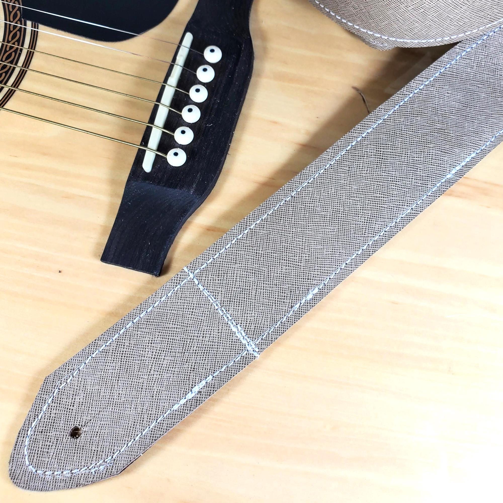 2Pcs Premium Guitar Strap Lock Guitar Neck Strap Button, 21 X 2.2cm / 8.3 X 0.9in Guitar Headstock Strap Tie PU Leather Button Headstock Adaptor For Acoustic Bass Guitars Ukulele (Black