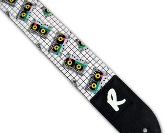 Mix Tape Guitar Strap- Throwback Guitar Strap - Works for Electric, Bass, or Acoustic Guitars
