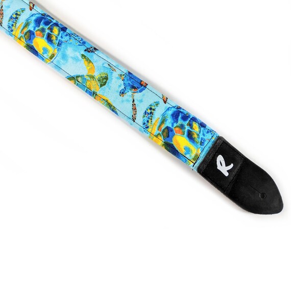 Sea Turtle in Water Guitar Strap Turtle Guitar Strap Sea Turtles