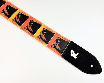 Kitty Stardust Guitar Strap - Rock Star Cat Guitar Strap- Kitty Guitar Strap - Universal Guitar Strap- Double Padded- Comfortable