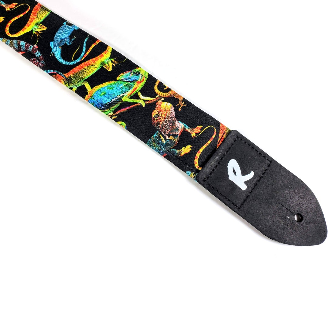 Lizard Guitar Strap Chameleon Guitar Strap Bearded Dragon Etsy