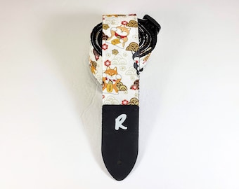 シバイヌストラップ Amazon | Daikingギター&ベースストラップ柴犬の顔の柄の黒色