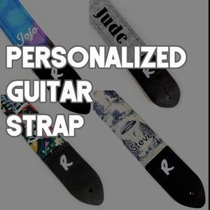 Personalized Guitar Strap Add a name to any of our guitar straps image 1