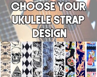 Ukulele Strap - Your Choice Ukulele Strap - Double Padded Comfortable Button Ukulele Strap-