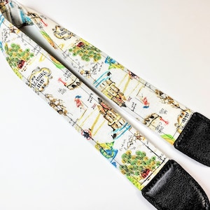 Carte Ukulele Strap - Pirate Treasure Map Ukulele Strap - Colorful-Handmade - Double Padded-Cool Ukulele Strap - Bouton gratuit