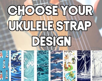 Ukulele Strap - Your Choice Button Strap - Double Padded Button Ukulele Strap