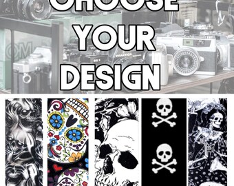 Choose Your Camera Strap-Your Choice Skulls Sugar Skulls Skull Crossbones Camera Strap-Double Padded Comfortable-DSLR/SLR