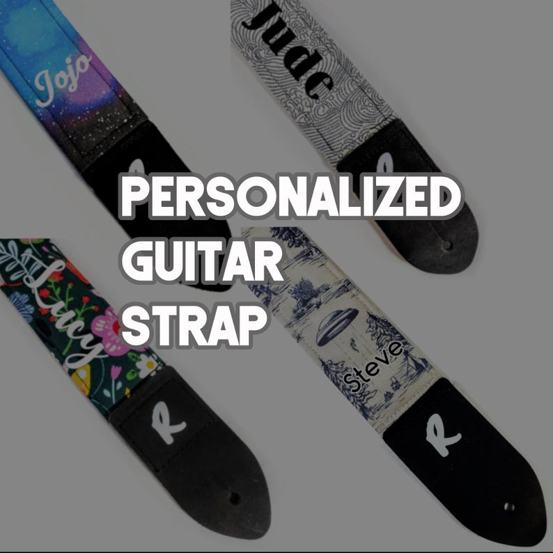 Personalized Guitar Strap - Add a name to any of our guitar straps! image 1