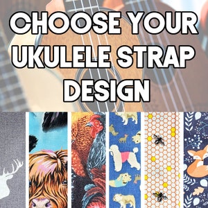 Ukulele Strap - Your Choice Ukulele Strap - Double Padded Comfortable Button Ukulele Strap-