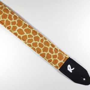 Handmade Giraffe Print Guitar Strap